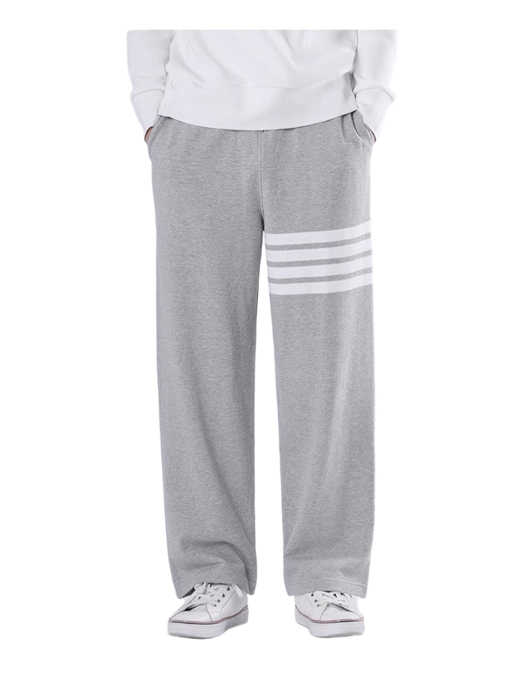 Thom Browne Style Men's Straight - Leg Cropped Trousers - 100% Cotton with Adjustable Backstrap with...