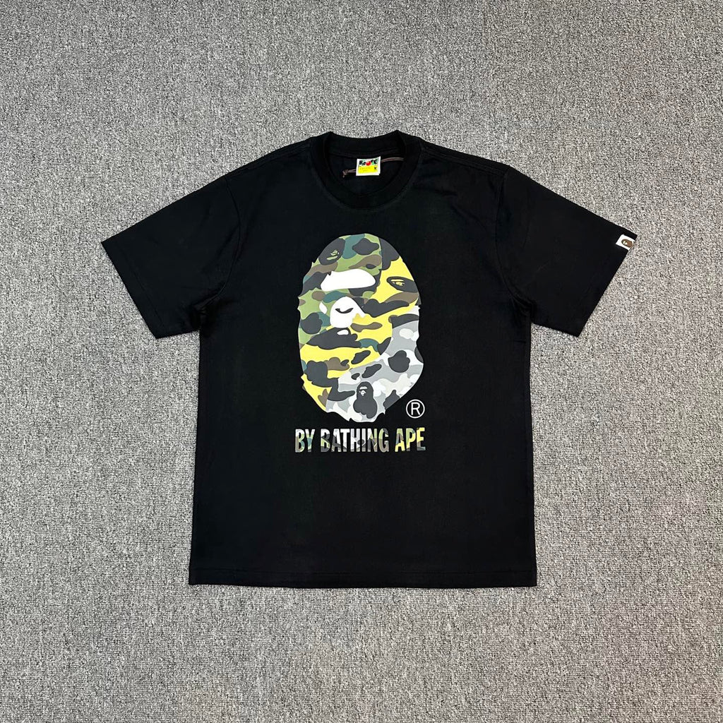 BAPE SS25 1st Camo Mixed Colour Ape Head "By Bathing Ape" Oversized Heavyweight Unisex T-Shirt