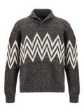 Herno zigzag-pattern collared sweater