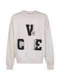 Golden Goose star unisex cotton sweatshirt in vintage white with VCE embroidered patches