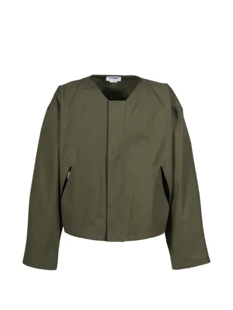 Hed Mayner collared cutwork jacket