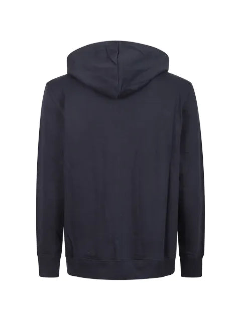 Paul Smith dark navy cotton zip-front Zebra-logo hoodie