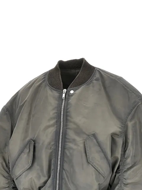 Rick Owens Secchia Flight cropped ruched-sleeve bomber jacket