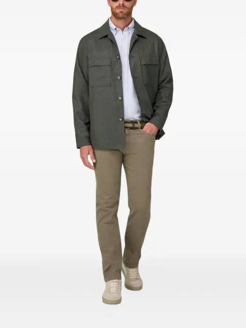 Boggi Milano shacket in wool flannel