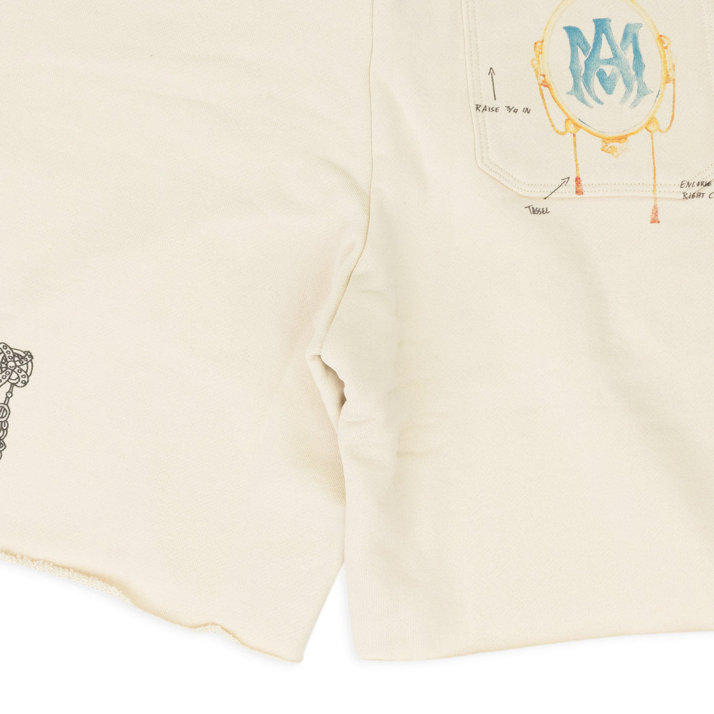 Almond Zig Zag Sketch Sweatshorts