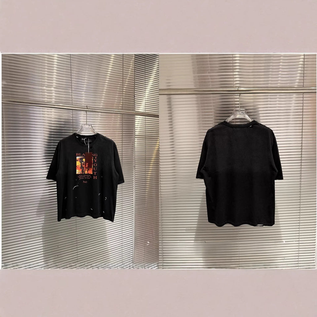 Paly Hollywood Portrait Graphic Short Sleeve Crew Neck T-Shirt Unisex