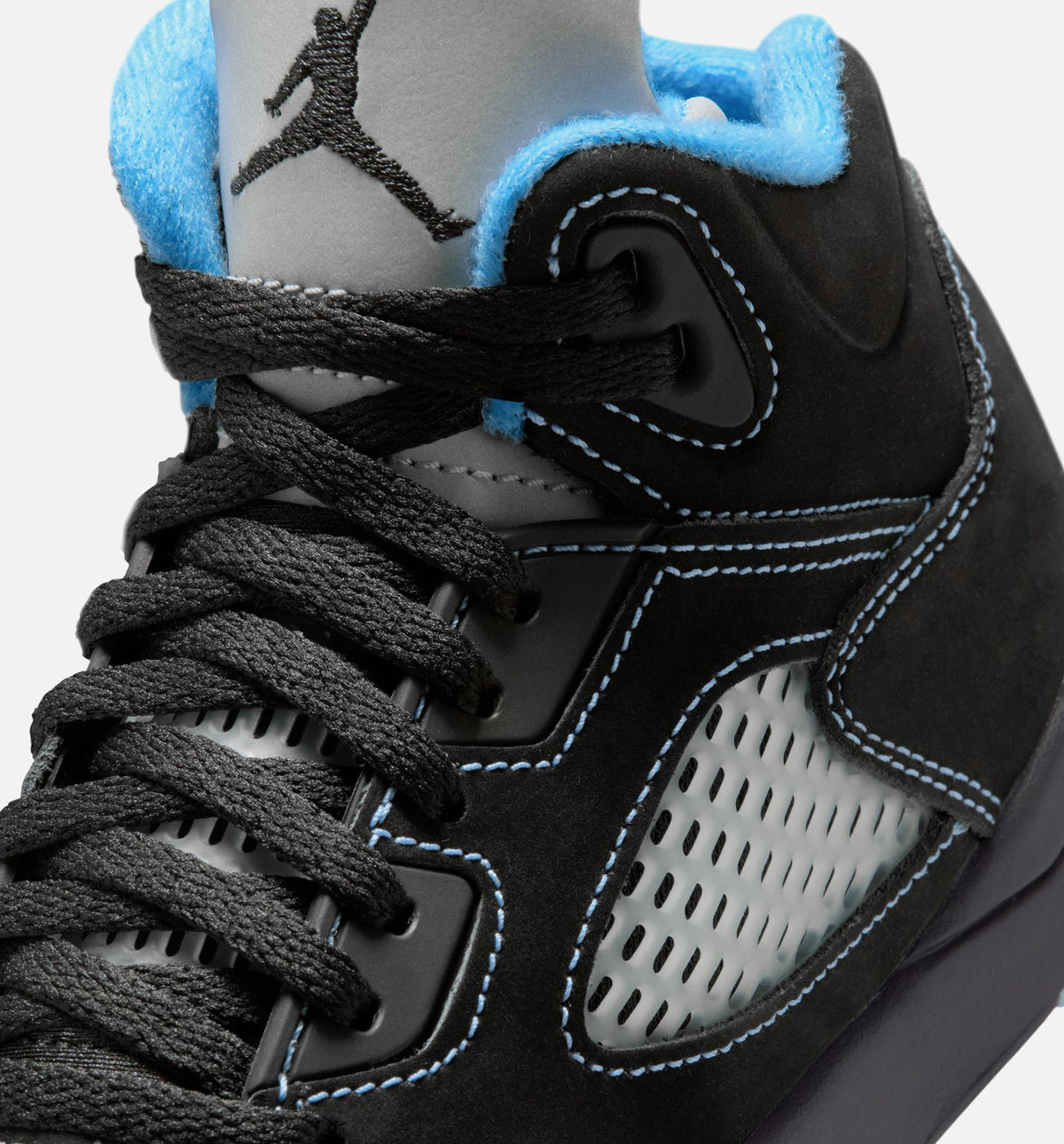 Air Jordan 5 Retro Black Carolina Preschool Shoe - Black/University Blue/White