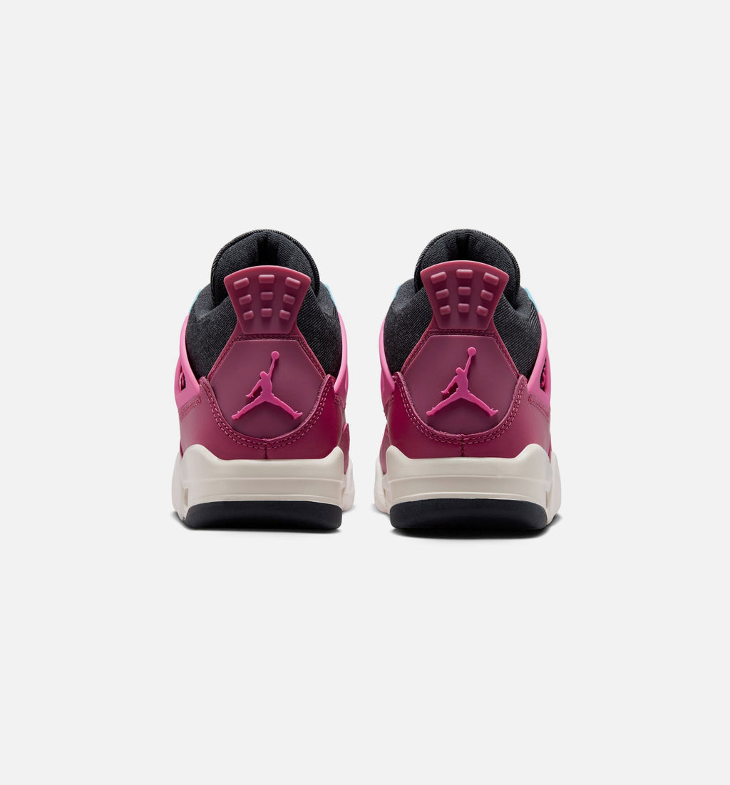 Air Jordan 4 Retro She's A Star Grade School Shoes - Sweet Beet Desert Pink Off Noir Chalk