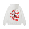 Anti Social Social Club Spider Red Logo White Hoodie