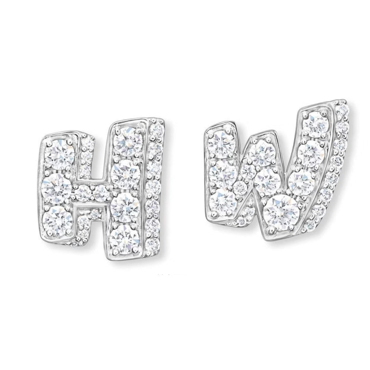 Harry Winston Style Lock Cubic Zirconia Earrings
