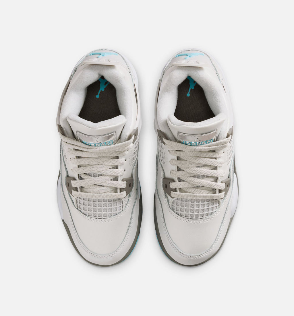 Air Jordan 4 Retro "Blue Chill" Little Kids' Shoe – Photon Dust/Blue Chill/Flat Pewter/White/Blue Tint