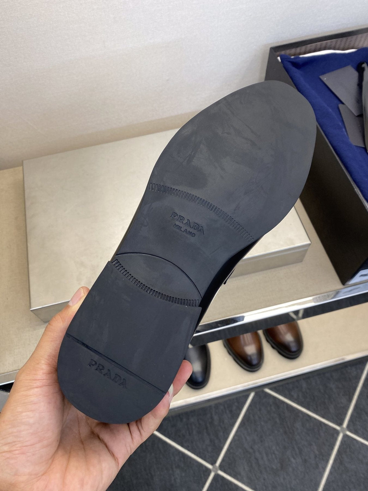 Prada Black Buckle Loafers
