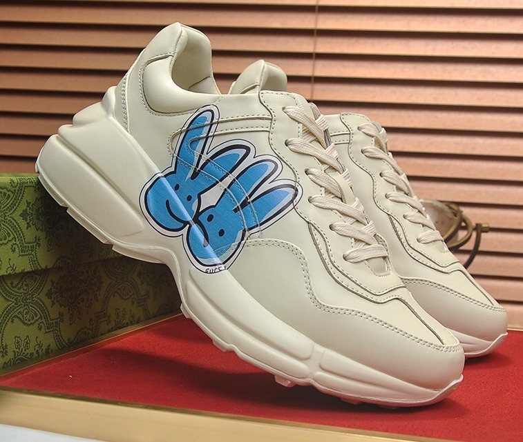 Gucci Blue Graphic Sneakers