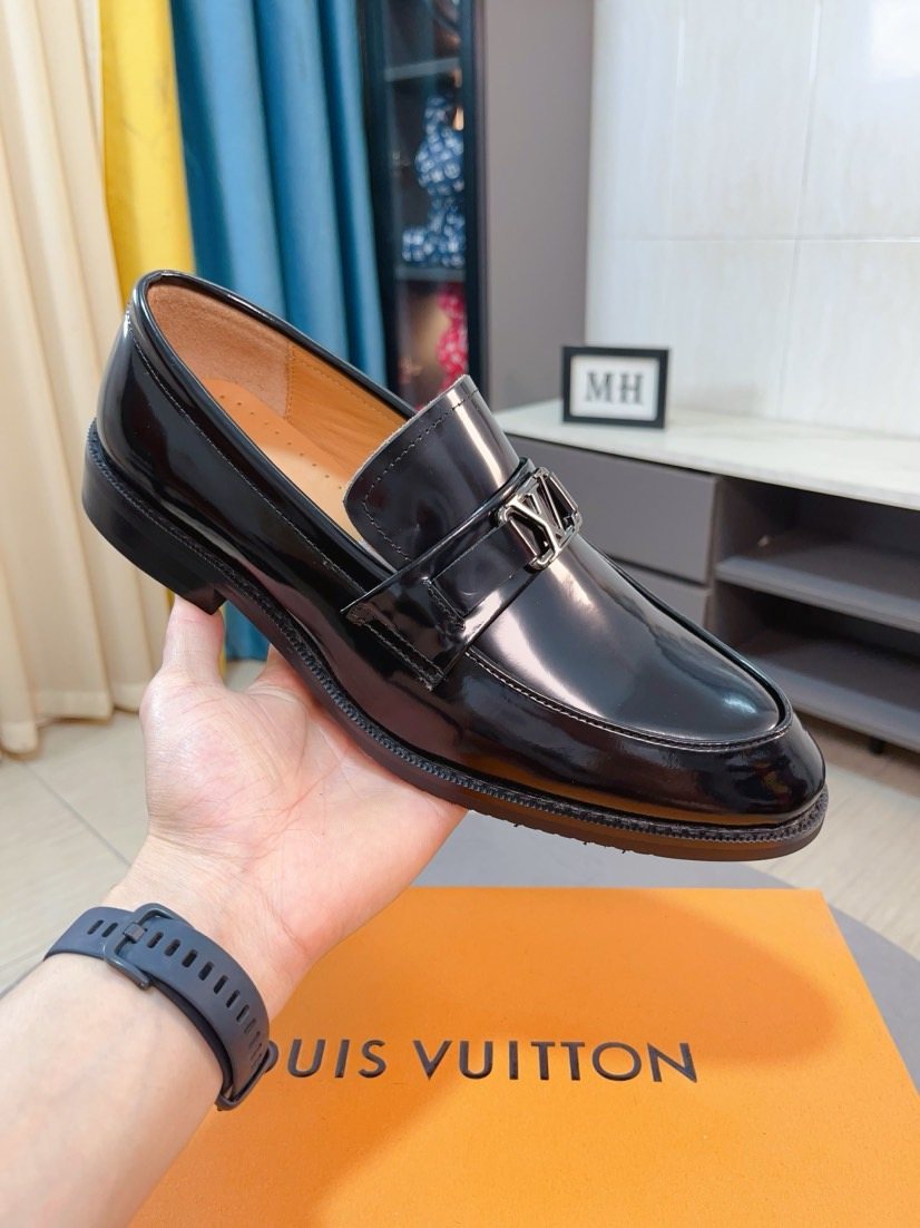 Louis Vuitton Black Buckle Loafers - Low Stacked Heel