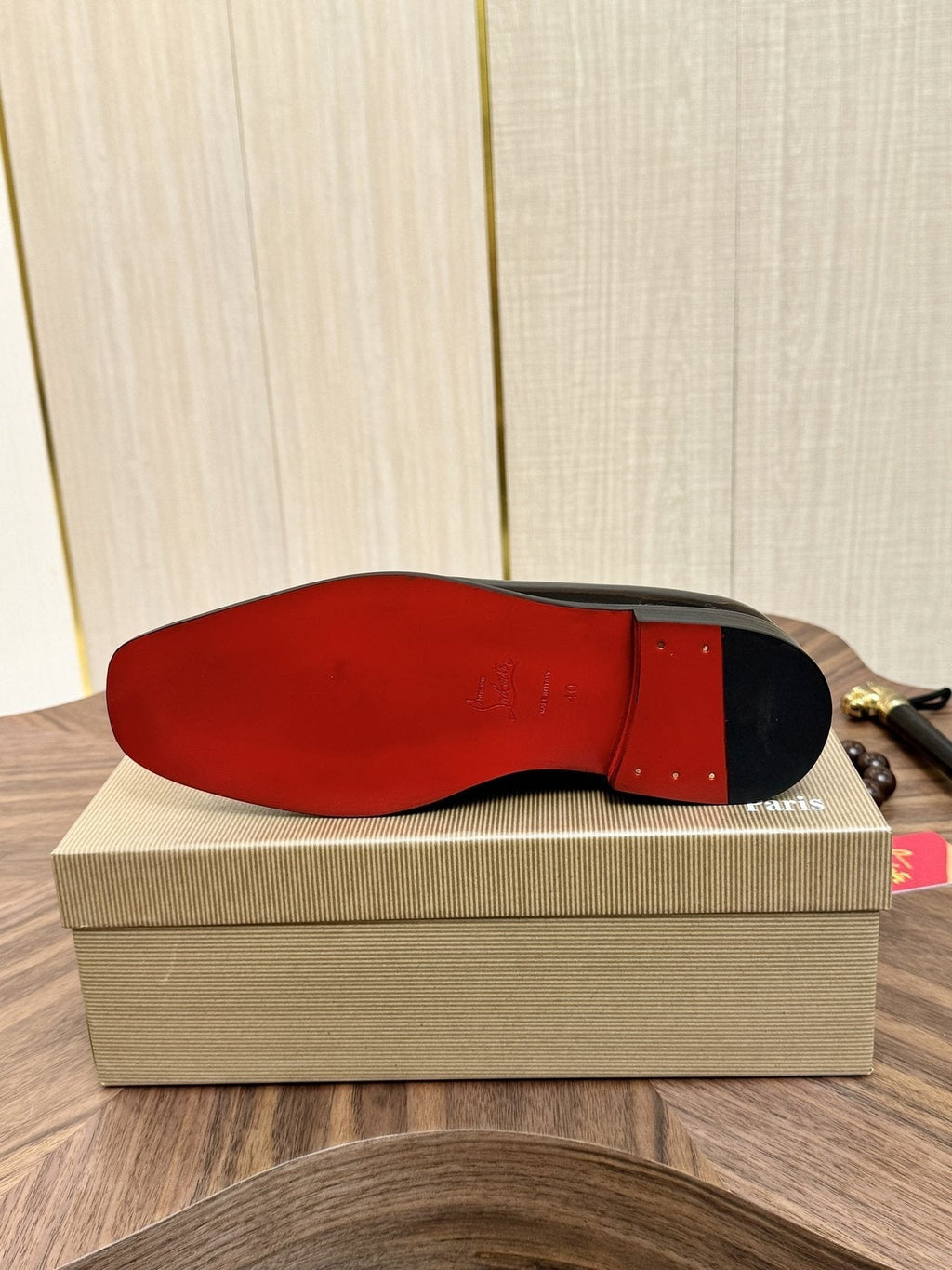 Christian Louboutin Black Hardware Loafers