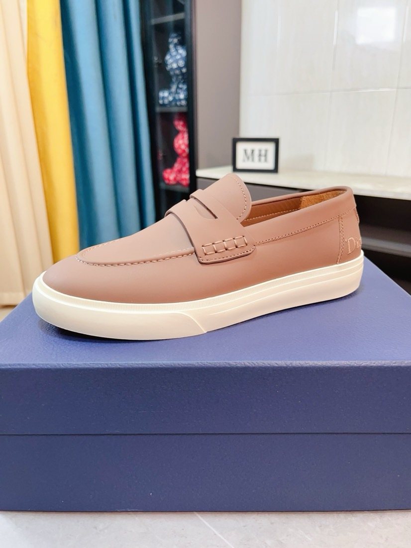 Dior Contrast-Sole Strap Loafers