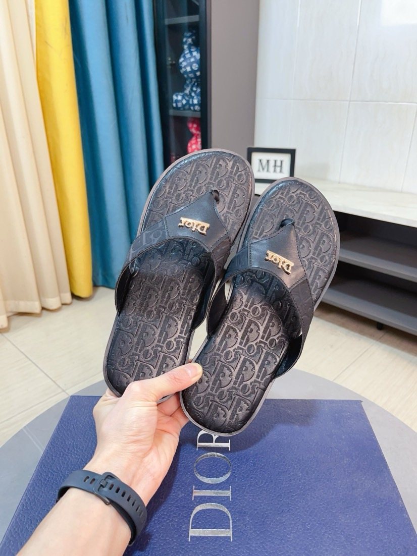 Dior Patterned Thong Sandals